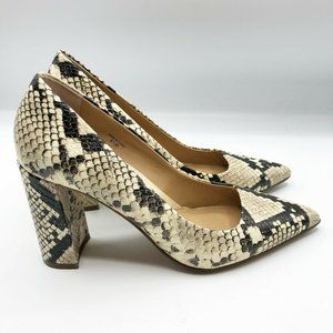 Banana Republic Madison 12 Hour Snake Skin Print Leather Pump Size 6.5